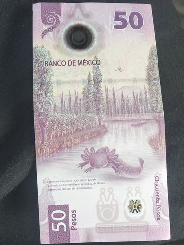 Billete De Cincuenta Pesos Ajolote