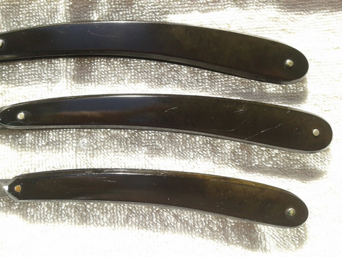 3 Antiguas Navajas Barbero Solingen Hugo Rade Alemanas