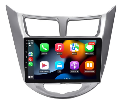 Radio Auto Android Carplay 4gb 64gb + Bisel Hyundai Accent