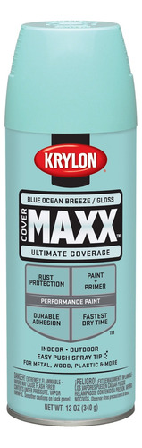 Krylon Covermaxx Pintura Aerosol Azul Brillante Brisa Onza