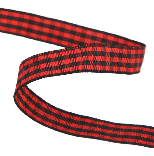 Cinta Para Envolver Navidad, 100 Yardas, Color Rojo Y Negro,