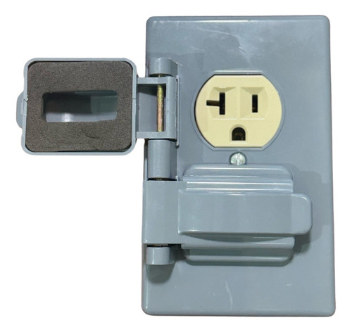 Contacto Doble Duplex 20a Marfil Con Tapa Intemperie 4 Pack