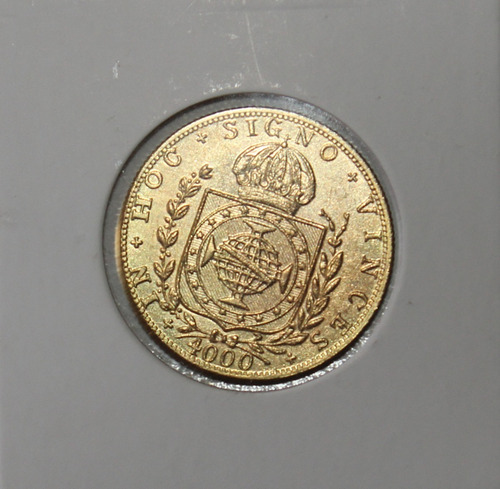 Moeda 4000 Réis Souvenir Folheada De 1824