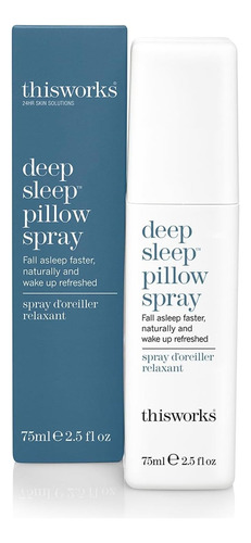 Spray Relajante This Works, Deep Sleep Pillow Spray, Lavanda 75ml, aromatizante para Almohada, Conciliador del sueño, Aroma de lavanda manzanilla y vetiver