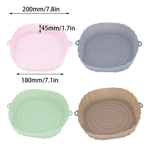 4 Silicona Para Freidora Aire, Forros Para Freidora Aire