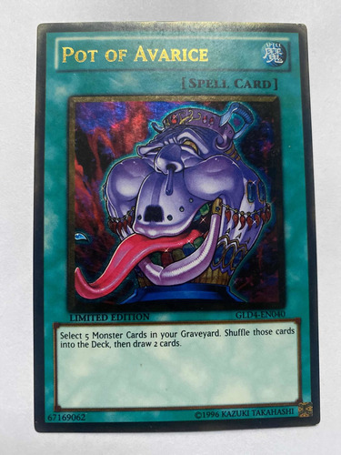 Pot Of Avarice Gold Ultra Yugioh