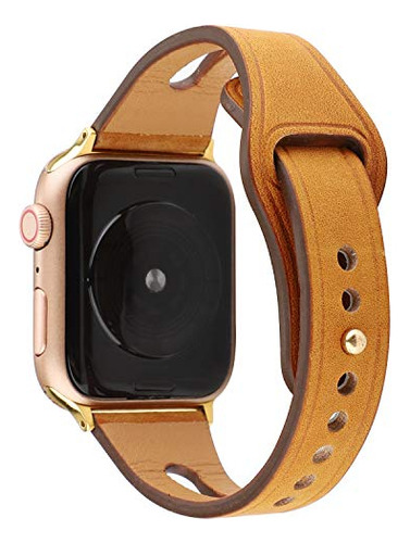 Jullstar Compatible Con Apple Watch Leather Band 3840mm, Sli