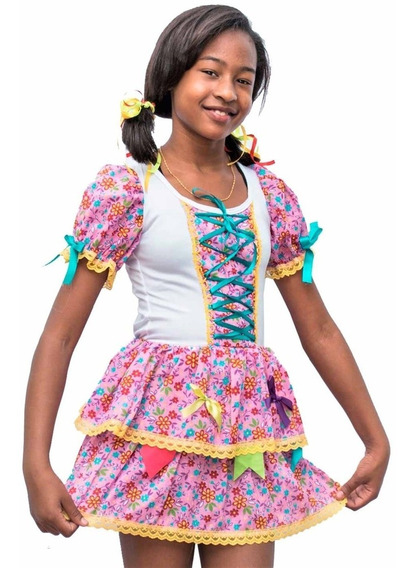 traje caipira infantil feminino