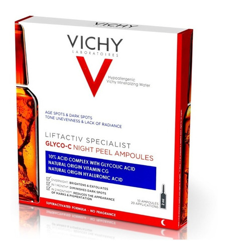 Imagen 3 de 3 de Ampolletasx10 Anti-edad Glyco-c Peeling Vichy Liftactiv