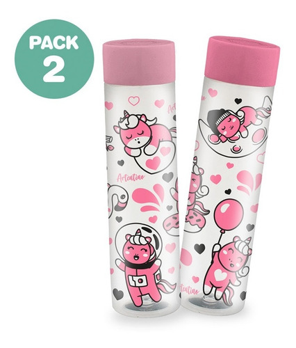 Imagen 2 de 8 de 2 Botella Deportiva Agua Infantil Mujer Hombre Artentino