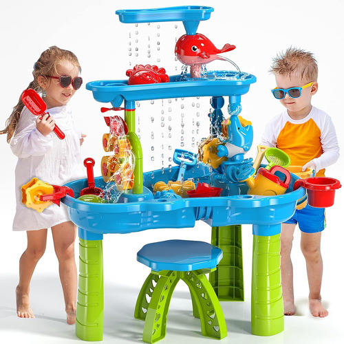 Kids Sand Water Table 3-tier Play Table Toys ,activity Senso