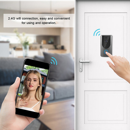 Videoportero Inteligente Wifi Timbre Infrarrojo Inalámbrico