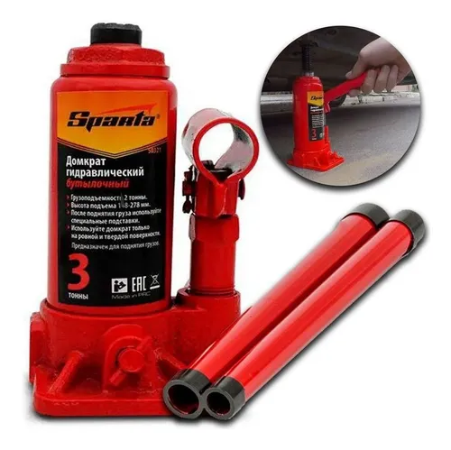 comprar Macaco Hidráulico Garrafa 3 Toneladas Sparta