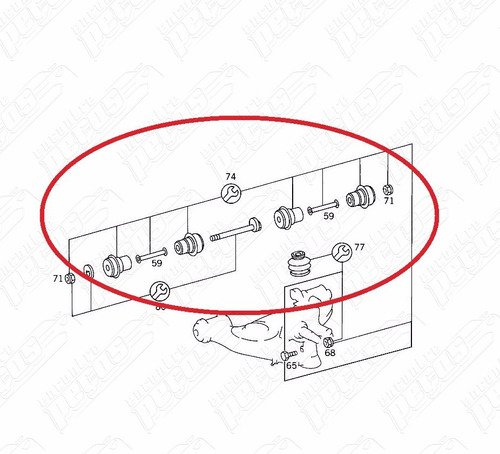 Bucha Bandeja Dianteira Mercedes Sl600 6.0 1997-1998