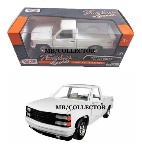 Camioneta Chevy 454 Ss 1992 Motor Max 1/24 Color A Escoger