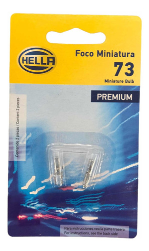 Set 2x Bulbos Miniatura T5 Hella Premium Mini Foco 73 1.1w