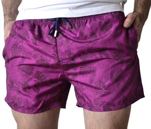 Imagen 8 de 10 de Short De Baño Malla De Hombre Floreada Flores The Big Shop