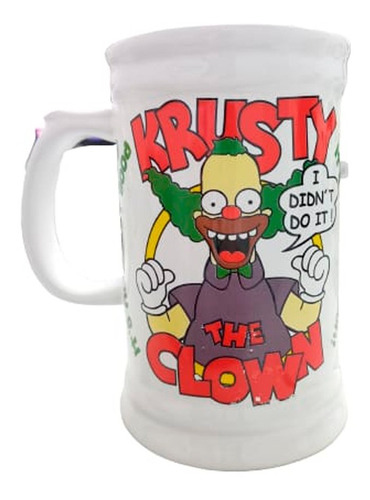 Chop De Cerámica Los Simpsons Krusty El Payaso 