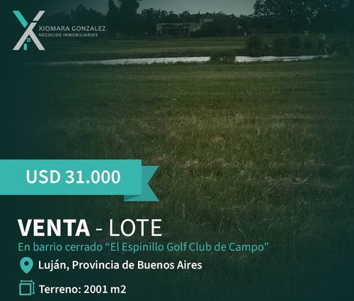 Se Vende Lote En Barrio Cerrado Frente A La Laguna.