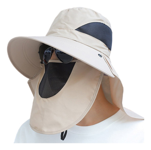Sombrero De Cazador Y De Pesca Con Mascarilla De Protección