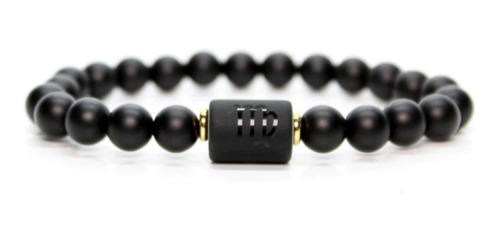 Pulsera Unisex De Piedras Onix Signo Zodiacal Virgo