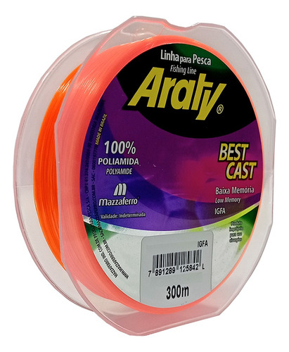 Linha De Monofilamento De Nylon Abrasão 300mt Baixa Memoria