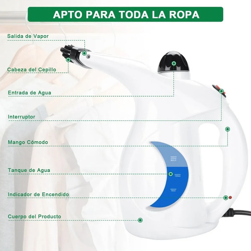 5 En 1 Máquina De Planchar Portátil De Manoplancha De Vapor