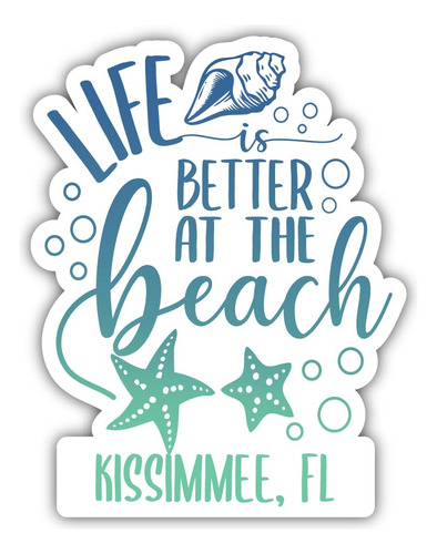 Kissimmee Florida Beach - Vinilo Adhesivo De Recuerdo De 2.0