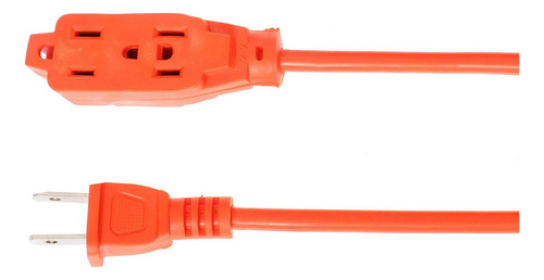 Extension Eléctrica De Uso Rudo Extencion Multicontactos Electricos 10 Metros 3 Contactos Aterrizados Color Naranja Calibre 16 Sjt 2x16 Awg 1.31 Mm2 60hz 60 Grados C, 13a