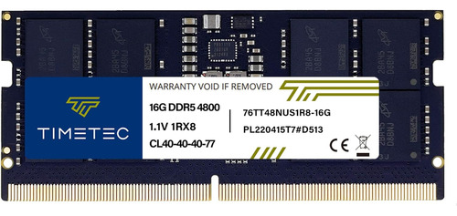 Timetec 16gb Ddr5 4800mhz Pc5-38400 Sin Buffer 1.1v Cl40 ...