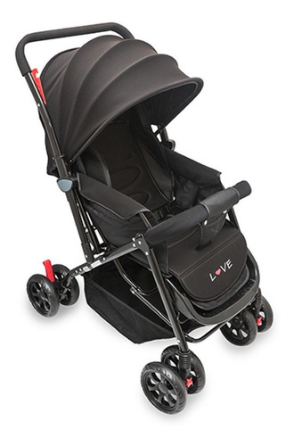 Imagen 2 de 2 de Cochecito de paseo Love 172 negro 01 con chasis color negro