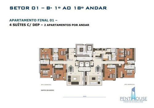 Imagem 12 de 15 de Apartamento Frente Mar Para Venda Em Balneário Camboriú, Centro, 4 Dormitórios, 4 Suítes, 5 Banheiros, 4 Vagas - Splendido_1-1146870