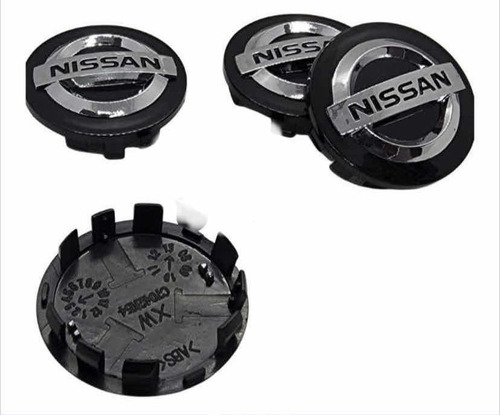 4 Centros Tapa Rin Para Nissan Versa Altima Sentra 350  54mm