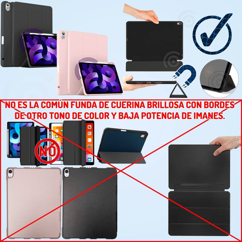 Imagen 4 de 7 de Funda Para iPad Air 10.9 C/ Espacio Para Cargar Lápiz Pencil