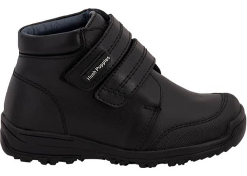 Casual Botín Escolar Piel Hush Puppies1 763 Negro Niños