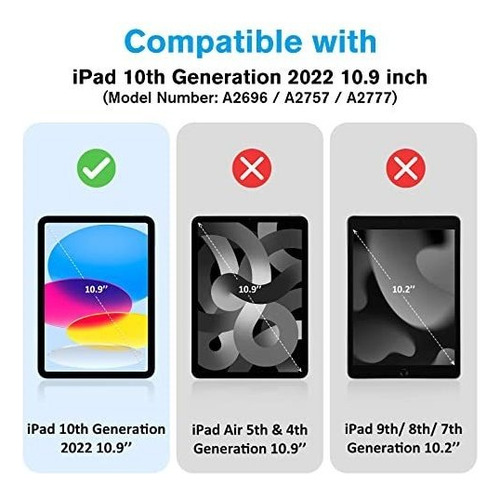 Funda Para iPad 10.9 10 Gen 2022 A2696 A2757 A2777 Rosa Gold