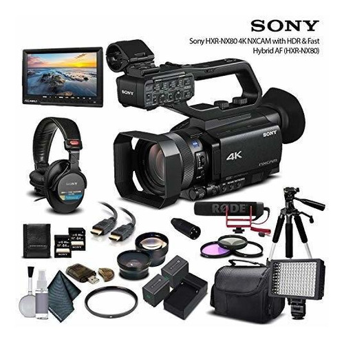 Hxr Nx80 Full Hd Xdcam Fast Hybrid Af 16 Gb Memoria Uv