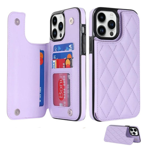 Funda De Cuero Con Doble Botón Para iPhone 11pro