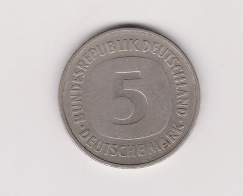 Moneda Alemania 5 Marcos Año 1975 D Muy Bueno 