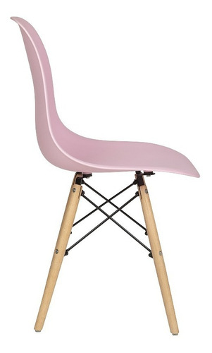 Set De 2 Sillas Holly Estilo Eames Modernas Color Rosa