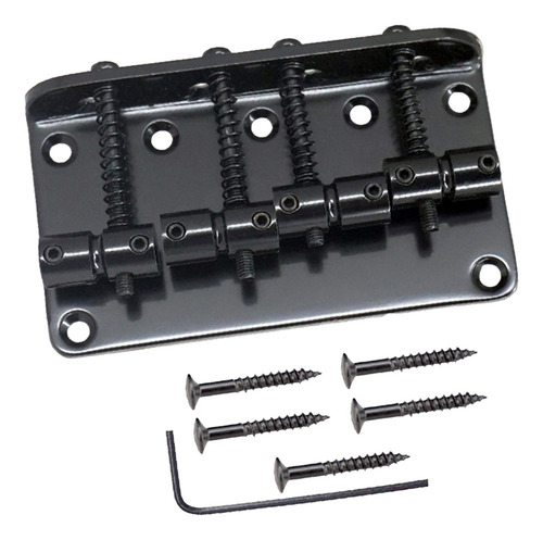 Puente De Bajo De 4 Cuerdas De 80mm, Repuesto De Metal Negro