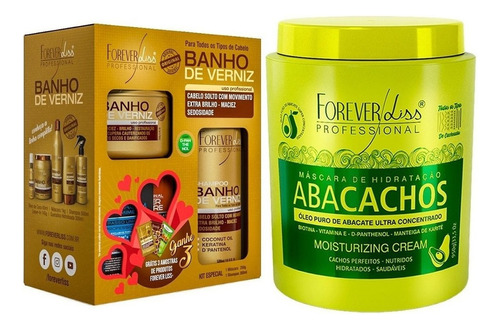 Forever Liss Máscara Abacachos + Kit Especial Banho Verniz