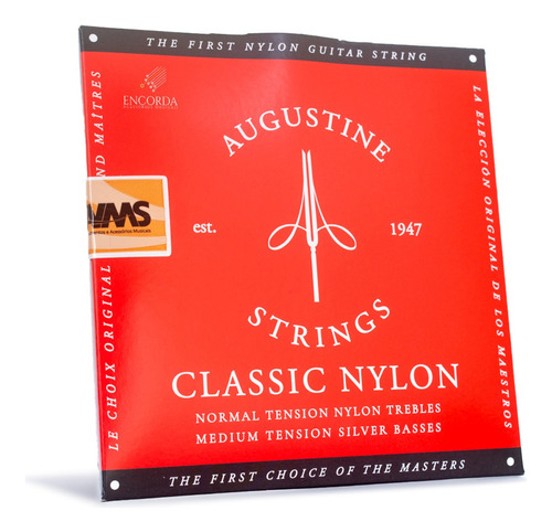 Cordas P/ Violão Nylon Augustine Classic Red Tensão Média