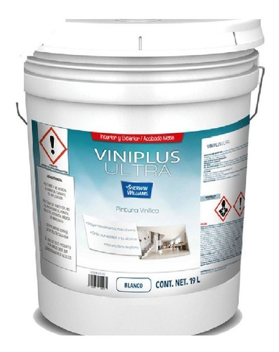 Sherwin William Viniplus Pintura Vinilica 18.92 Litros