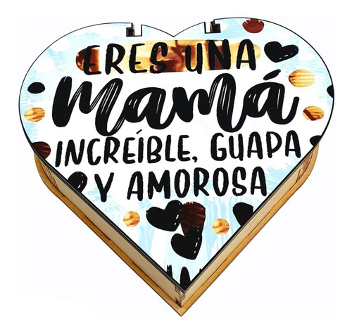 Imagen 3 de 10 de Caja Bombonera Corazón Fibrofacil Laminada X 10 Unidades