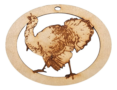 Adorno De Pavo Personalizado De Madera Navidad, Decorac...