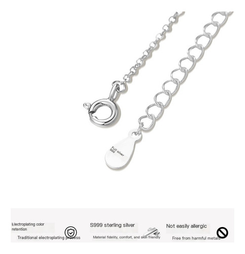 El S999 De Plata Pura, Dulce Y Femenino, Estilo Diamante-e1