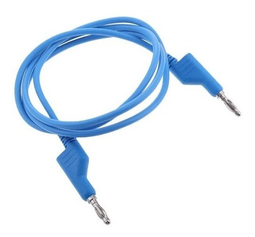 Cable Plug A Plug Tipo Banana, Color Azul 1.5mts