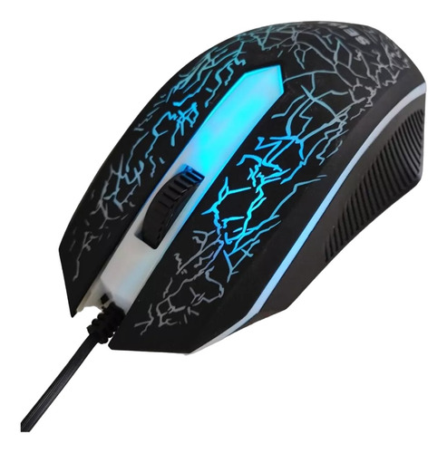 Mouse Led Usb Raton Alámbrico Ambidiestro Portátil Gamer