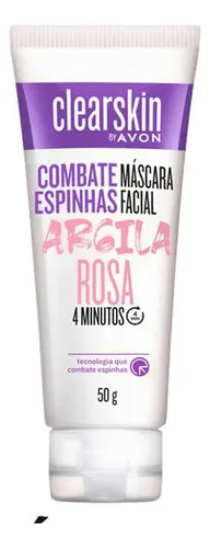 Avon Clearskin Máscara Esfoliante Argila Rosa 50ml
